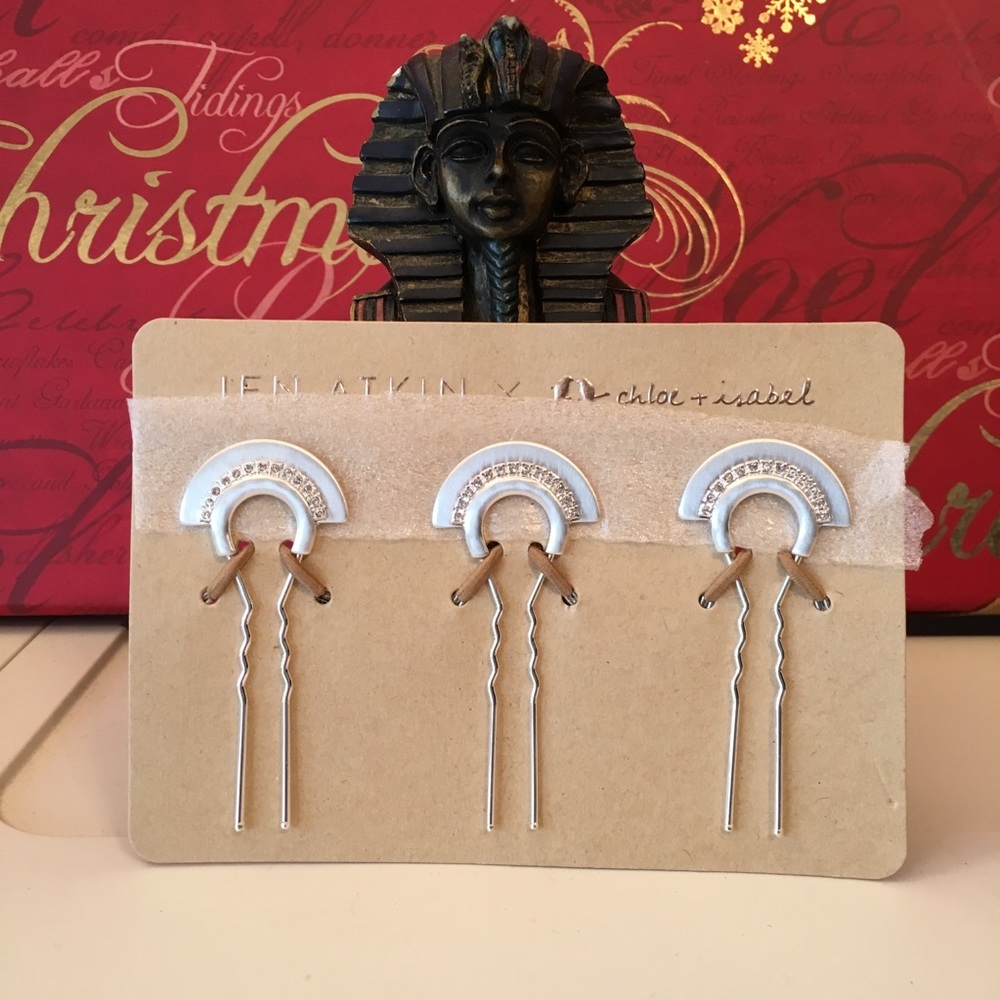 Crystal Pavé Fan Pin Jen Atkin X Chloe + Isabel